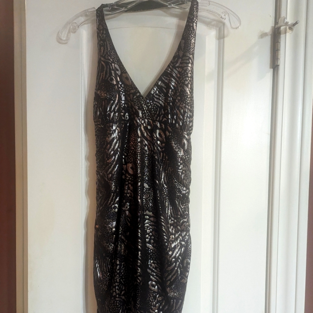 Club Dress. Brand - Taboo.  Size XL. Black / Metallic Silver.